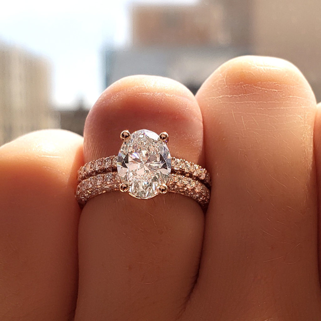an Oval Diamond Engagement Ring 