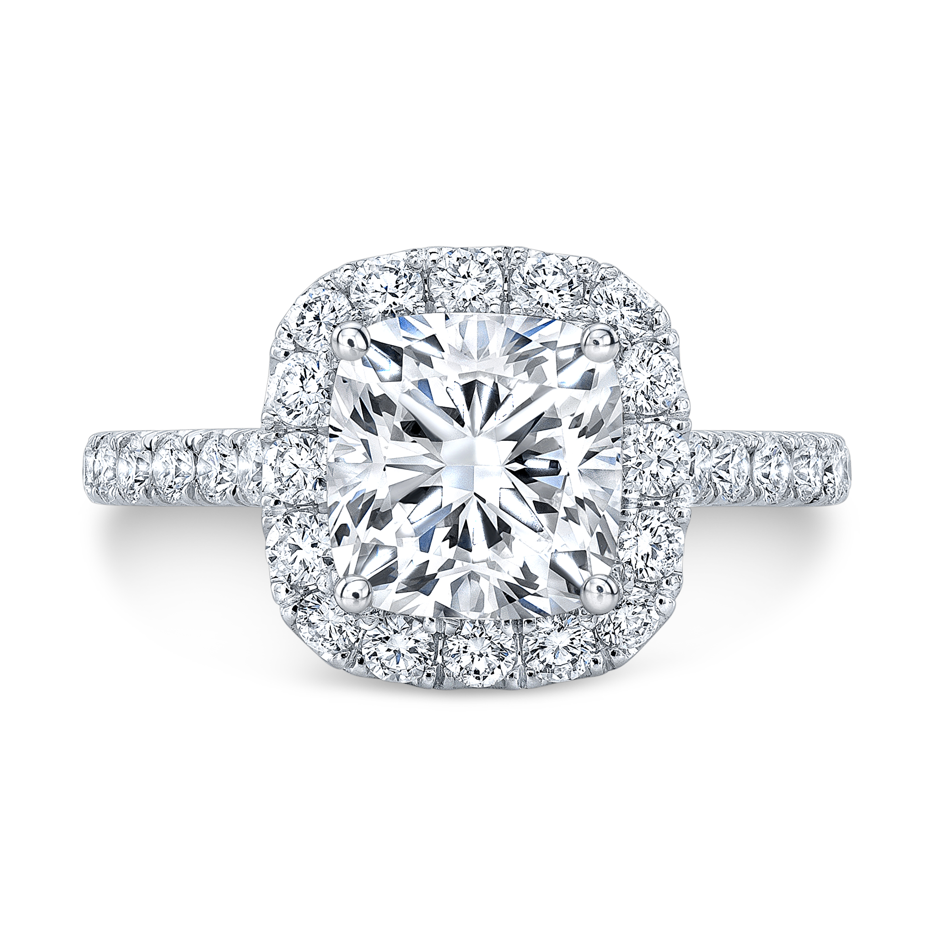 cushion cut diamond engagement rings