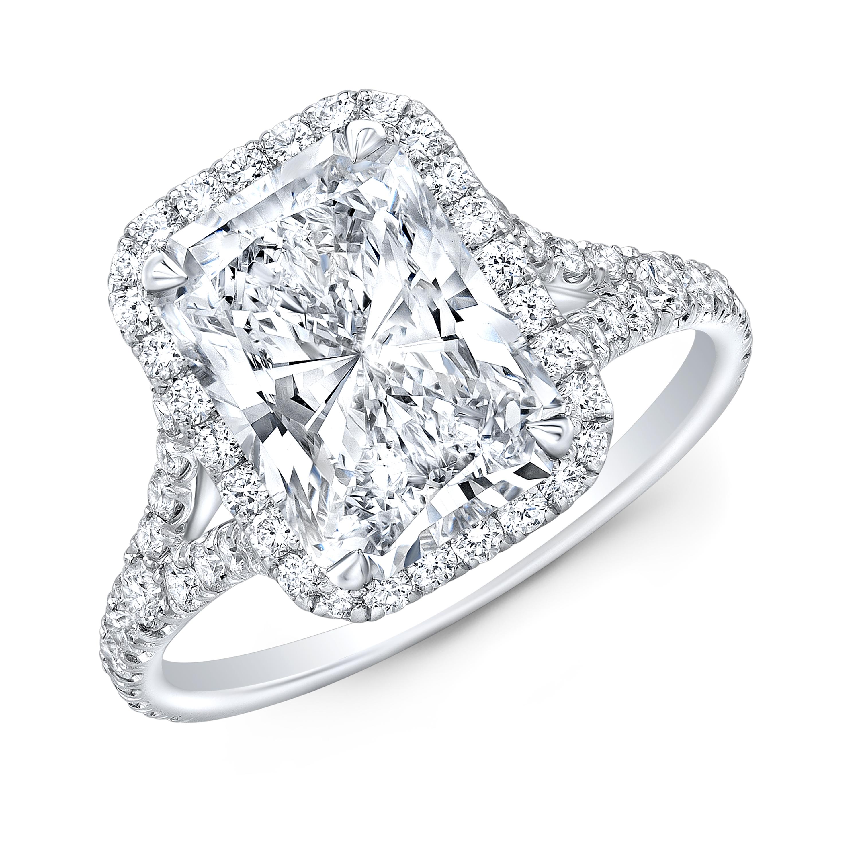 Lennox. Radiant-Cut 1-7/8ctw. Lab Grown Diamond Engagement Ring in 14k  White Gold
