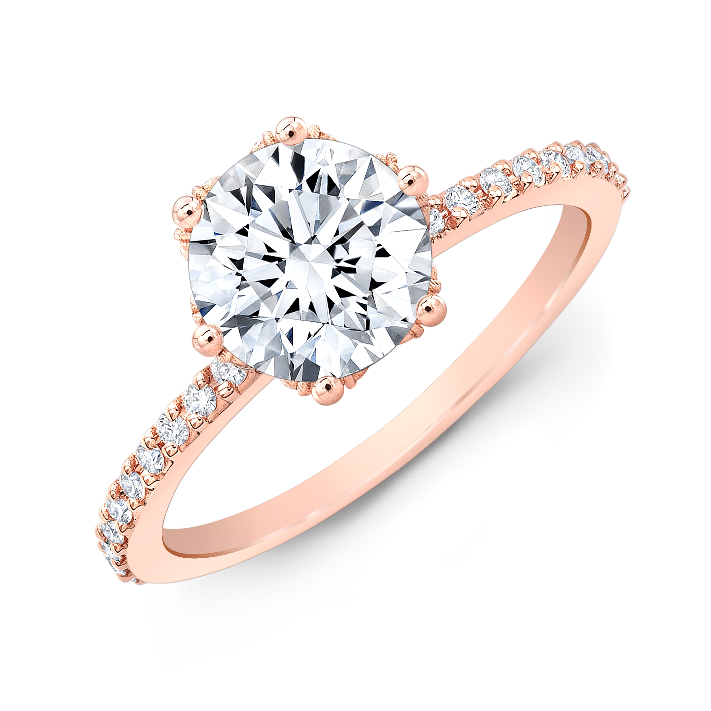 1.5ct Round Diamond Solitaire 14K Gold Engagement Ring