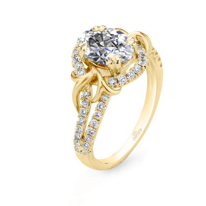 Unusual Yellow Gold Engagement Rings