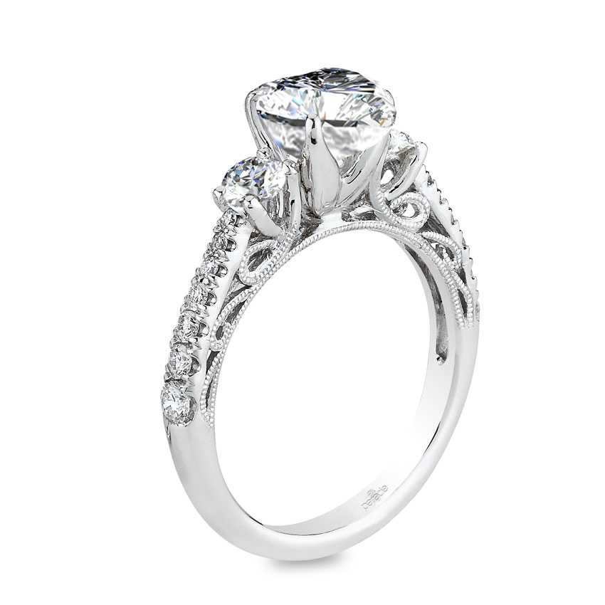 1.53ct. Heart shape Natural Diamond Parade Design Hera Bridal 3-Stone ...