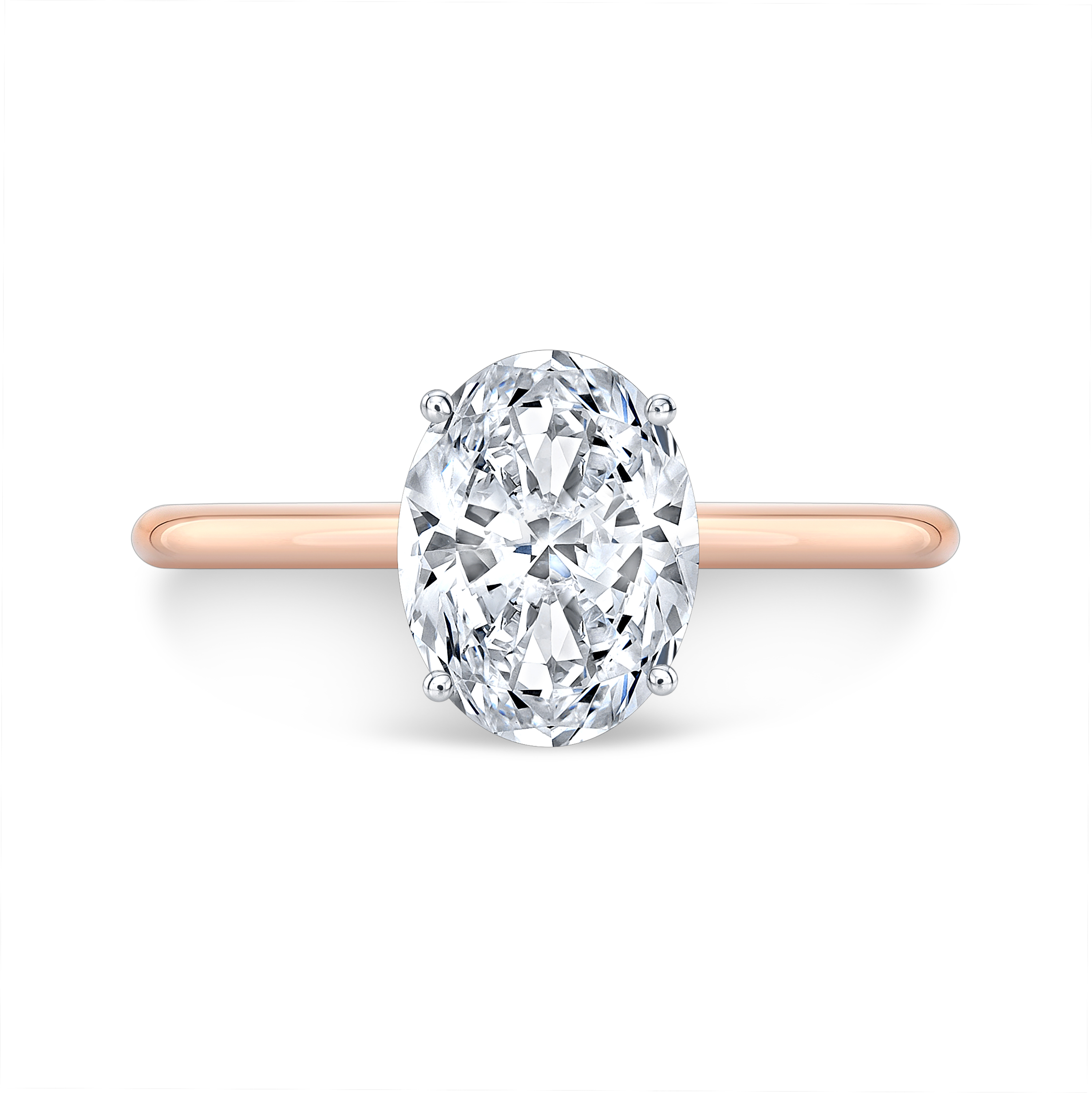 2.1 Carat Oval Cut Diamond Engagement Ring 14k Yellow Gold – Balacia