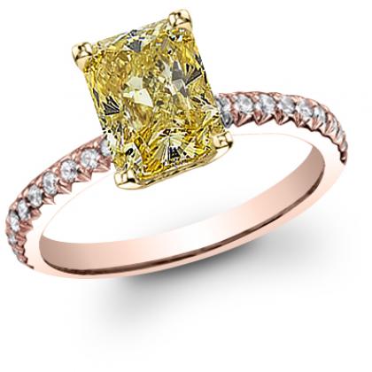 Rose Gold Yellow Diamond Engagement Rings
