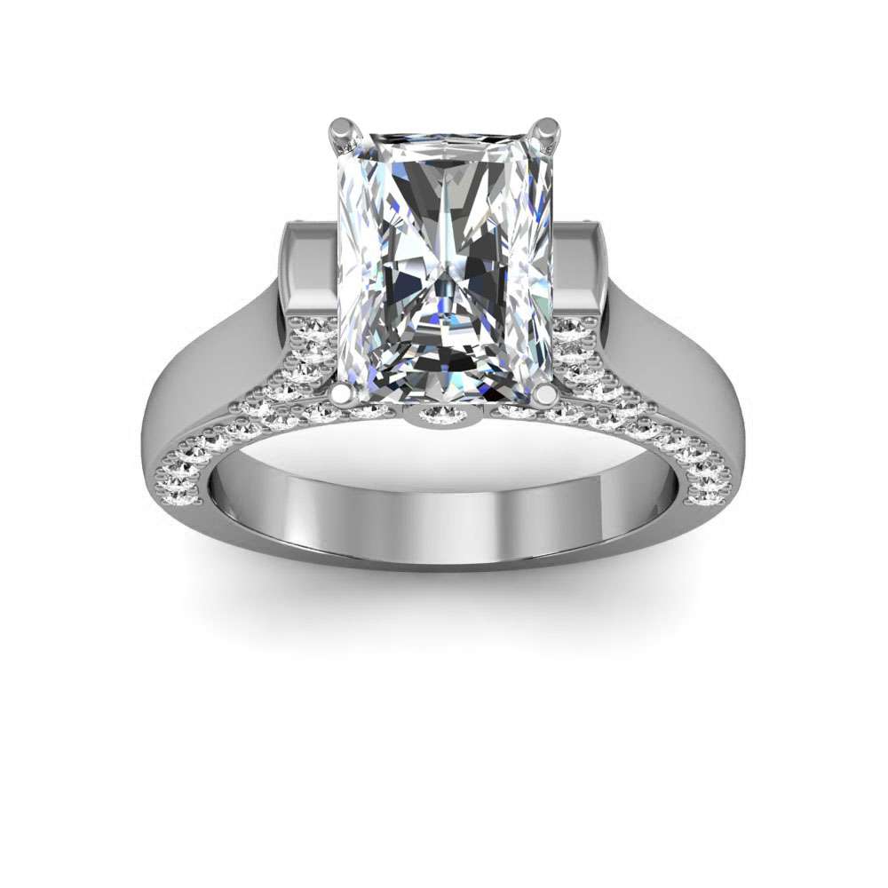 14K Radiant Cut Engagement Ring – David's House of Diamonds