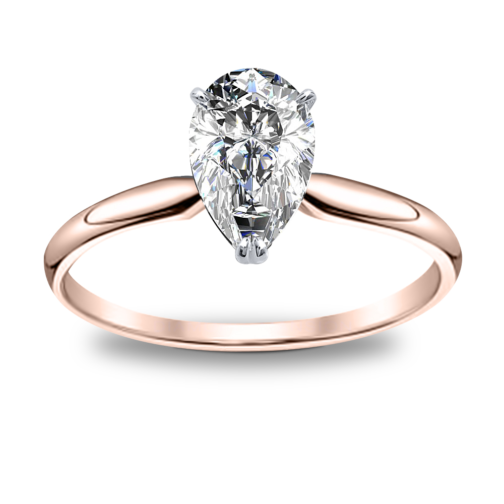 pear shaped solitaire ring