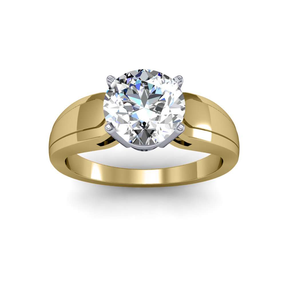 Floral Design Diamond & Blue Sapphire Engagement Ring 14K