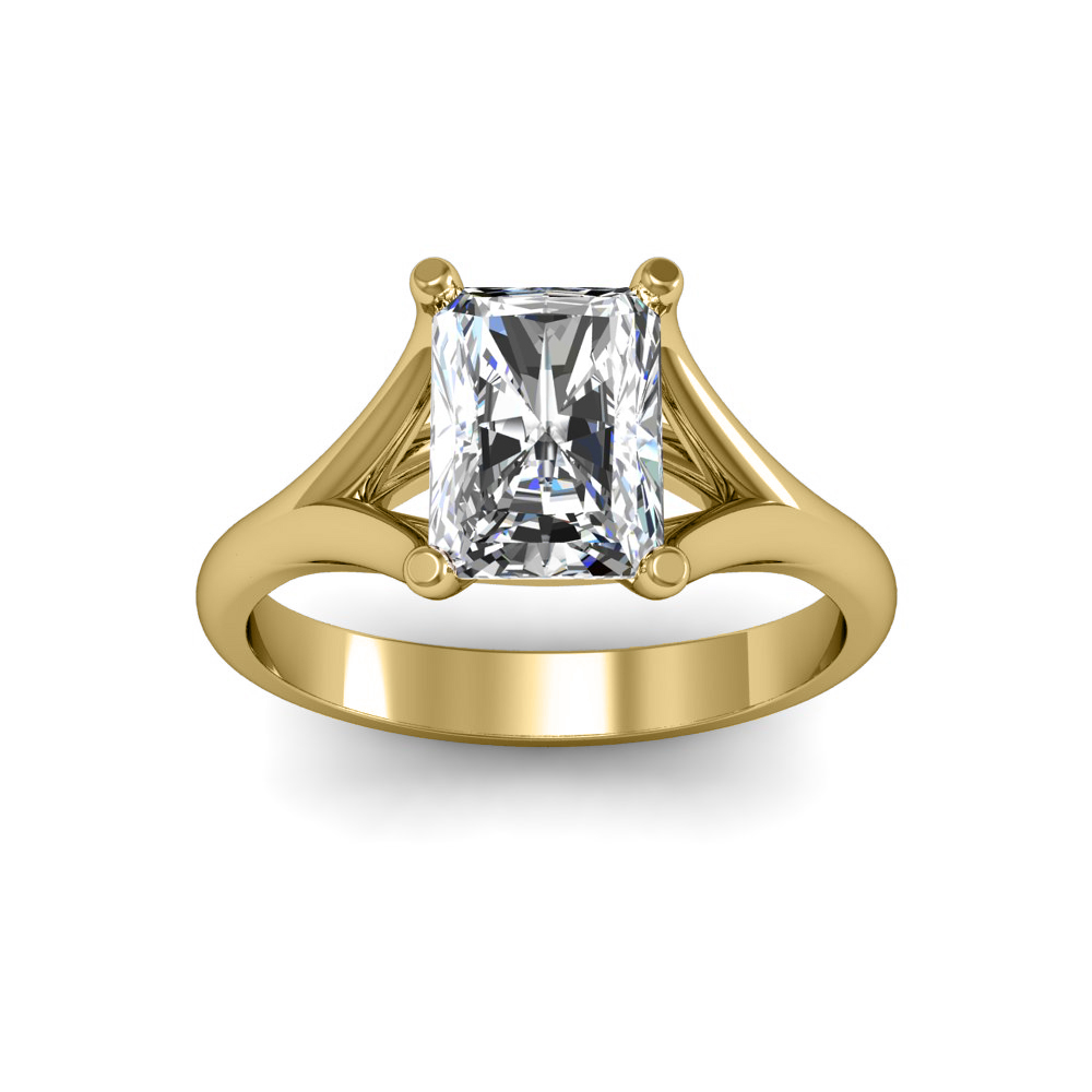 Split-Shank Solitaire Diamond Engagement Ring