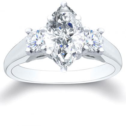 3 stone marquise engagement rings