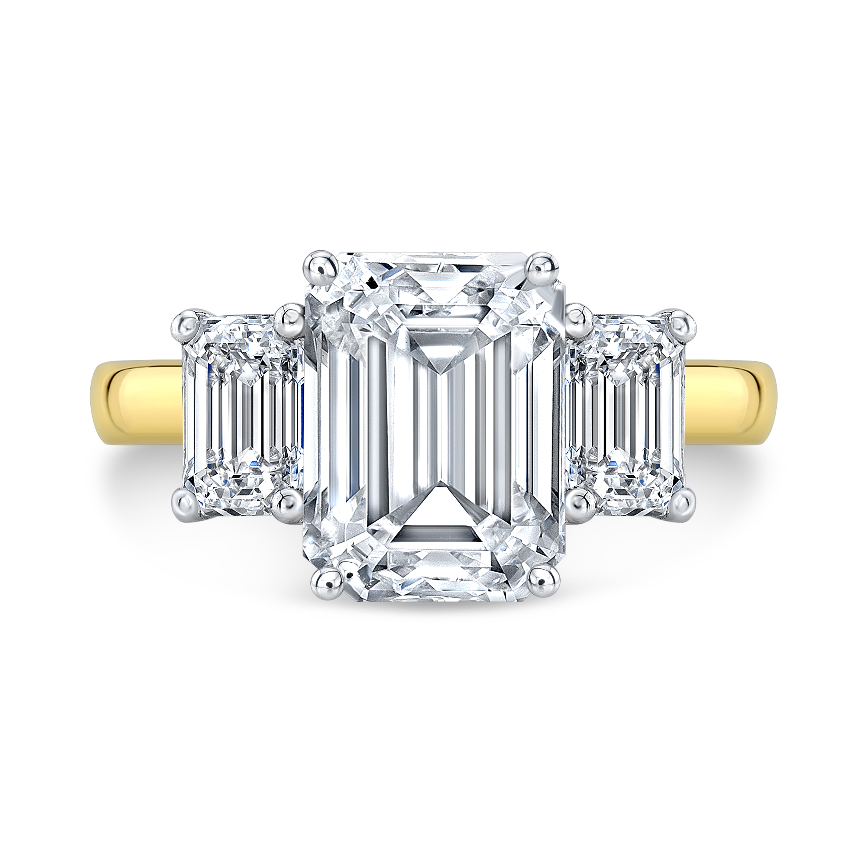 Details more than 151 three stone emerald cut ring latest - xkldase.edu.vn