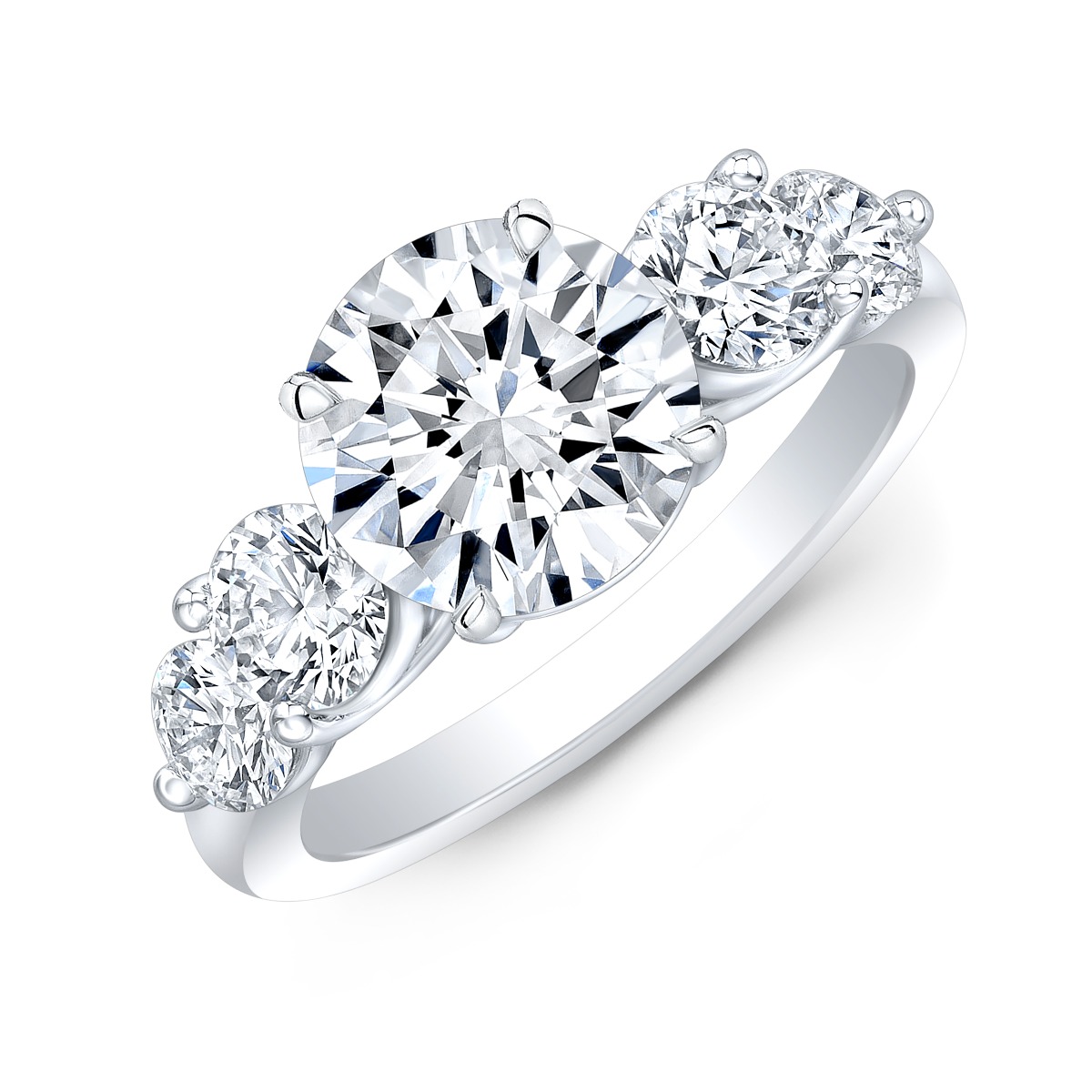 Antique Style 5 Stone Diamond Wedding Ring, RG-2420d
