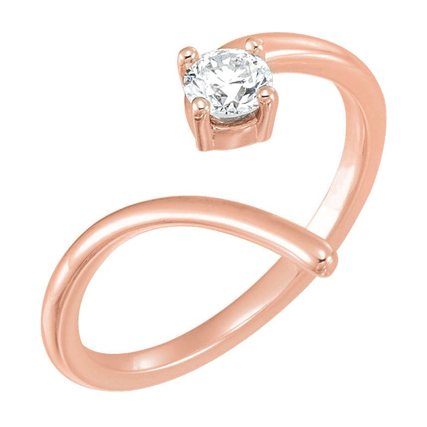 Spiral Diamond Engagement Ring | R1064W | Valina Engagement Ring