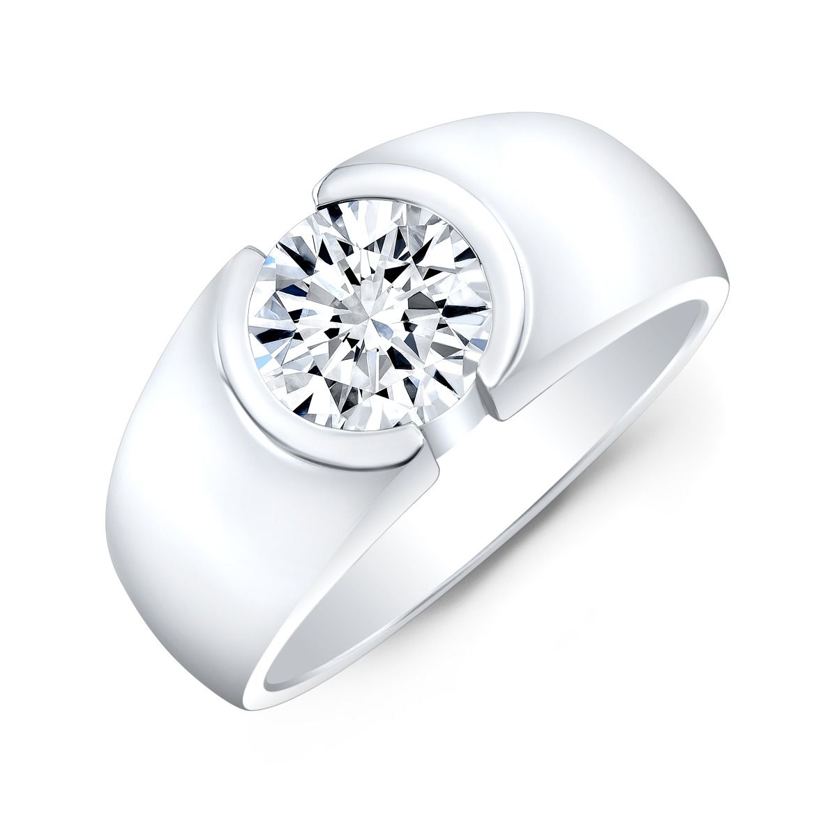 2 Carat Men's Princess-Cut Diamond Wedding Band Ring