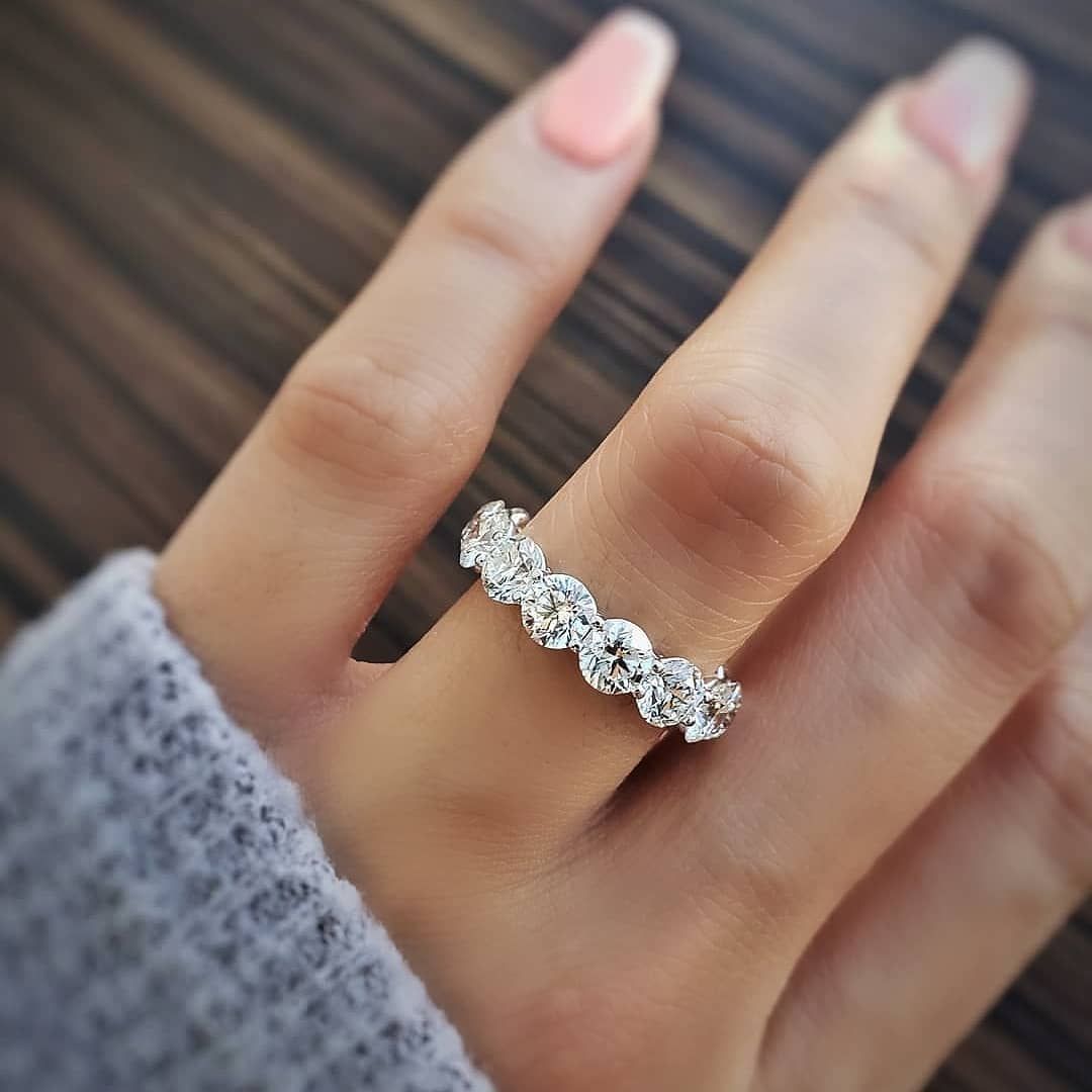 Round Cut Diamond Eternity Ring Unique 