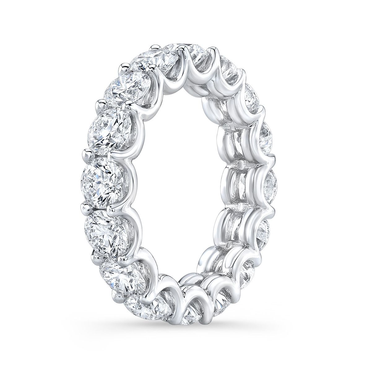 5 ct Brilliant Round Prong Natural Diamonds Eternity Ring | Diamond Mansion