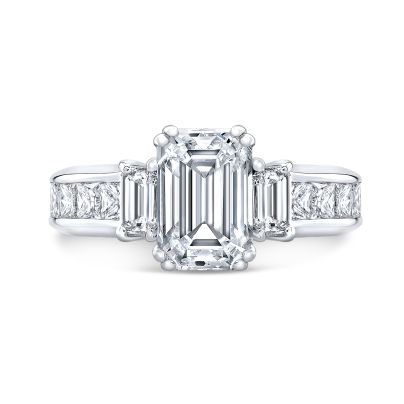 Emerald cut Engagement Ring Settings 