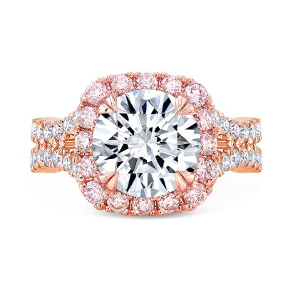Two Tone Rose Gold Engagement Rings | Diamond Mansion