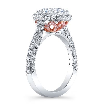 18K White Gold Solitaire Ring Setting #JS909W18